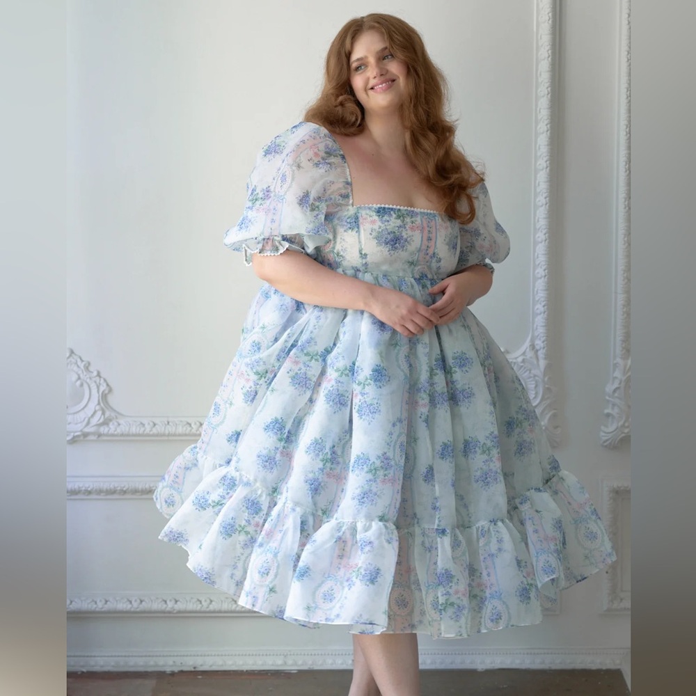SELKIE NWT La Belle Etoile Organza French Puff Dress